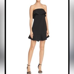 Aqua Black Strapless Mini Dress XS